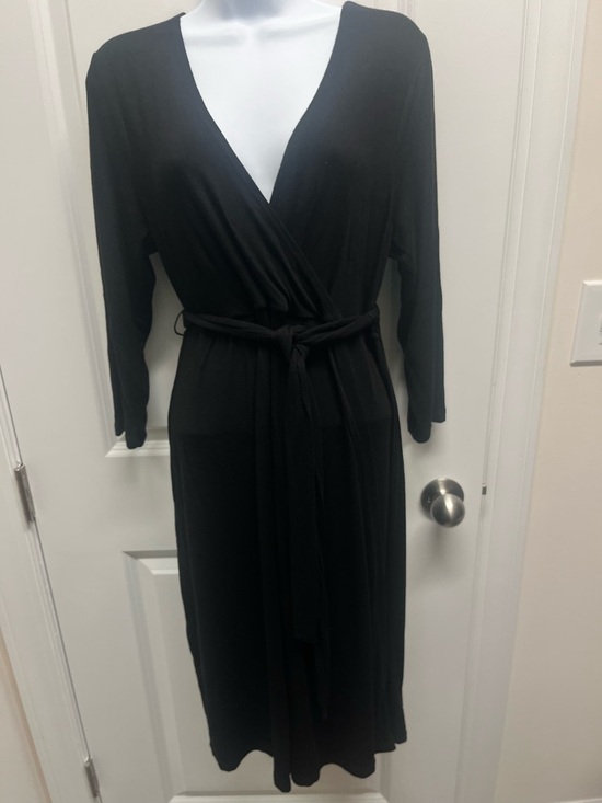 Gap Maternity Dresses & Skirts - Gap Maternity Black Faux Wrap Midi Dress with Belt Size L